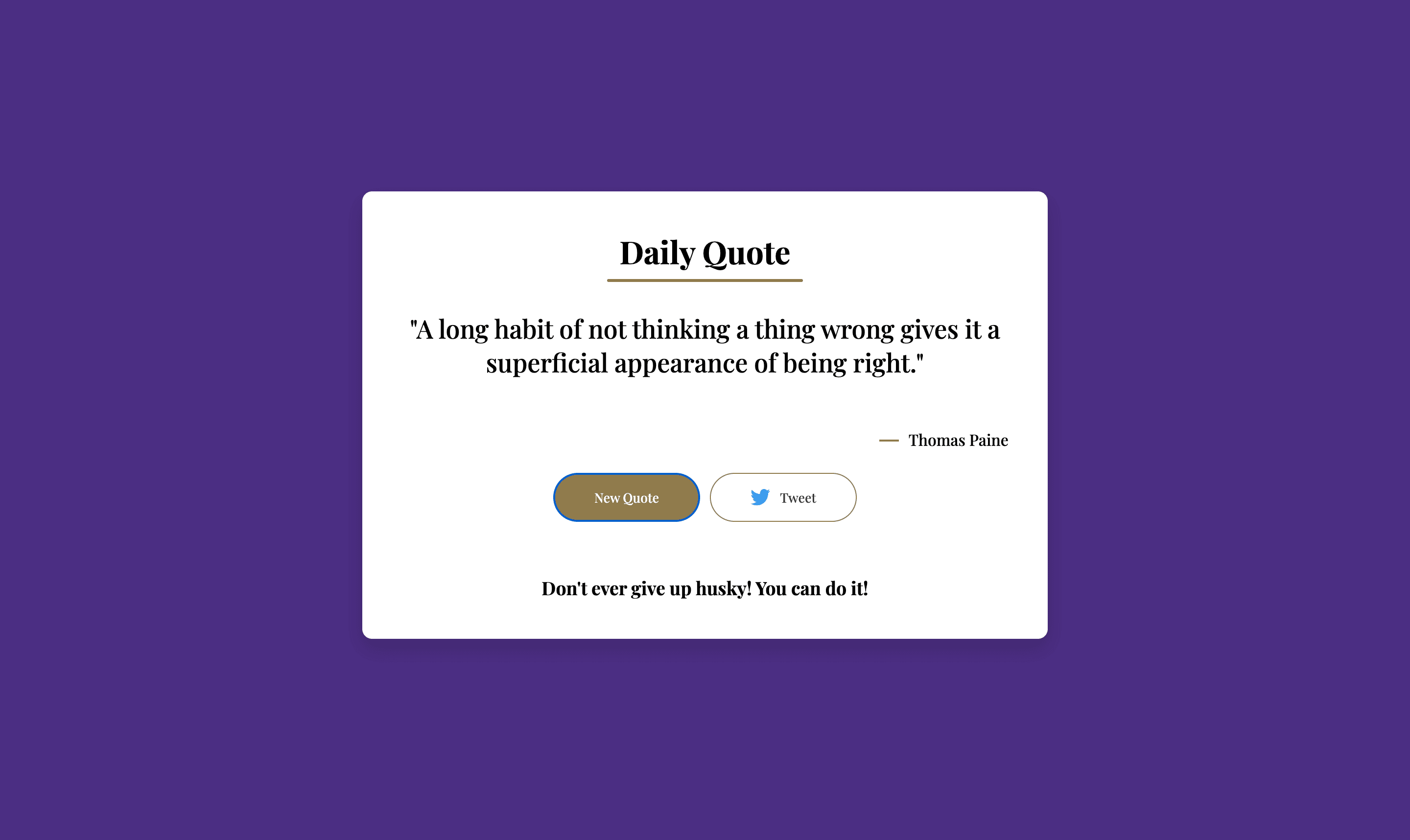 Daily Quote Web Application